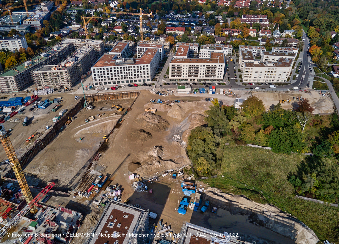 13.10.2022 - Baustelle Alexisquartier und Pandion Verde in Neuperlach